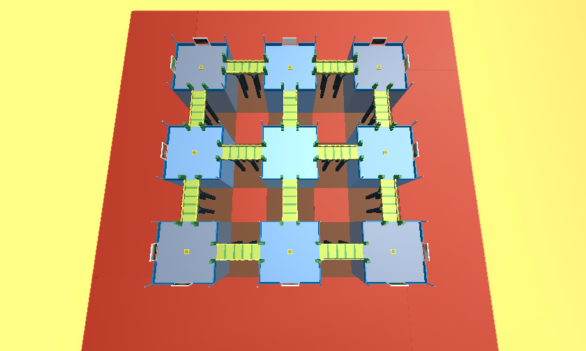 Aerial view of the map